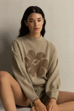 Juliet Floral Jumper Beige