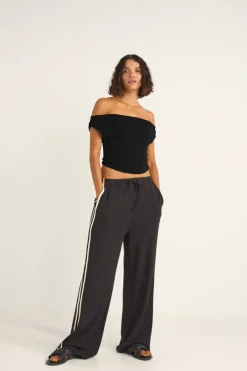 Juno Off Shoulder Top Black