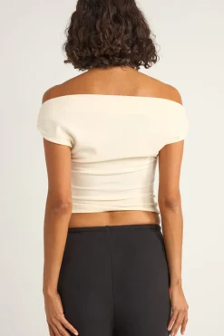 Juno Off Shoulder Top Cream