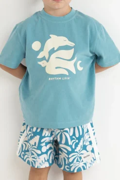 Kids Peace SS T-Shirt Blue