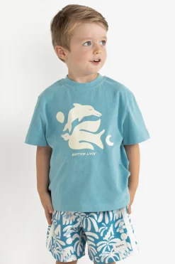 Kids Peace SS T-Shirt Blue