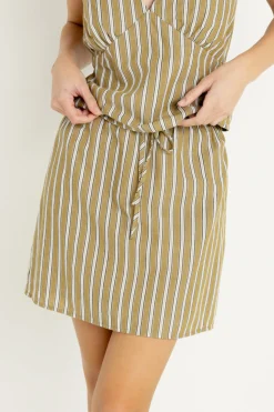 Lenny Drawcord Skirt Olive