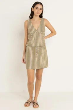 Lenny Drawcord Skirt Olive