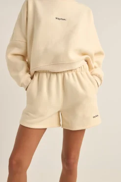 Logo Fleece Shorts Oatmeal