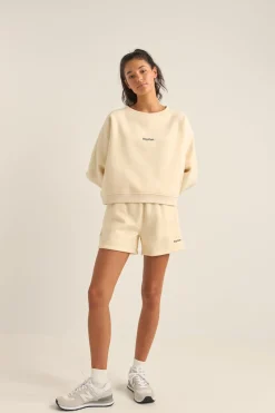 Logo Fleece Shorts Oatmeal