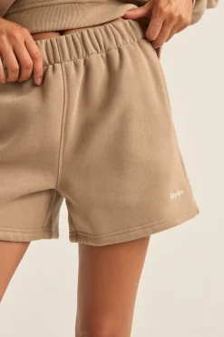 Logo Fleece Shorts Taupe