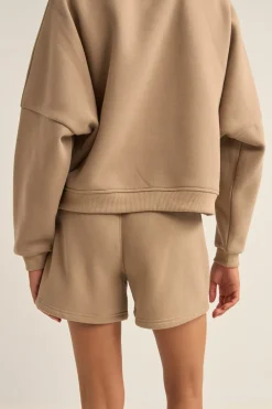 Logo Fleece Shorts Taupe