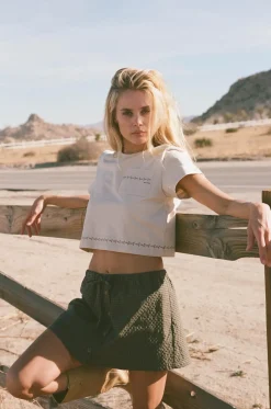 Louise Check Skort Olive