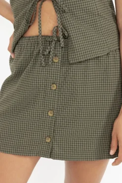 Louise Check Skort Olive