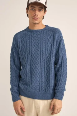 Mohair Fishermans Knit Slate
