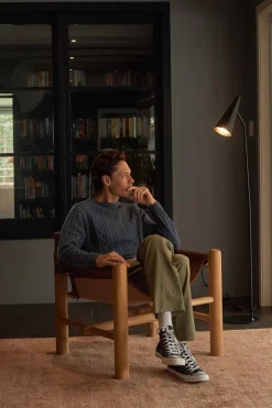 Mohair Fishermans Knit Slate