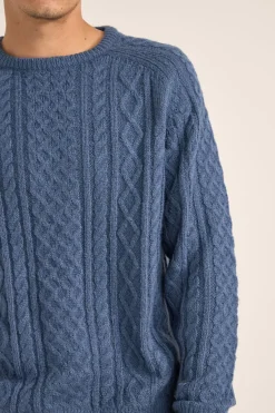 Mohair Fishermans Knit Slate