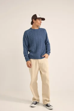 Mohair Fishermans Knit Slate