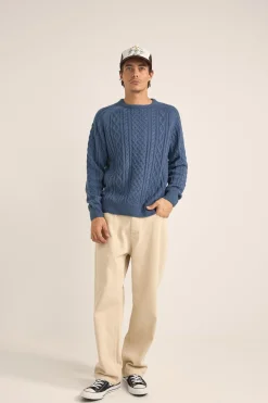 Mohair Fishermans Knit Slate