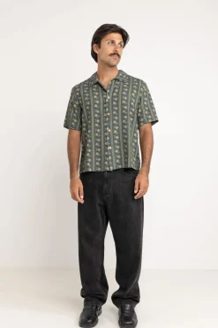 Overlap Ss Shirt Stone Blue