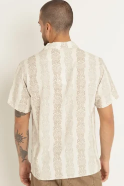 Pineapple Stripe Ss Shirt Sand