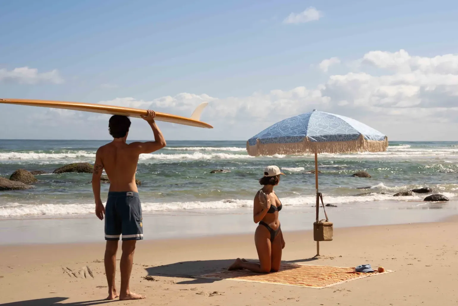 Project PARGO x Rhythm - 950mL Insulated Bottle Surf Shop Bone White