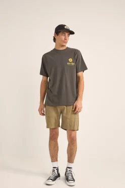 Record Vintage Ss T-Shirt Vintage Black