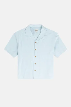 Relaxed Stripe Ss Shirt Blue