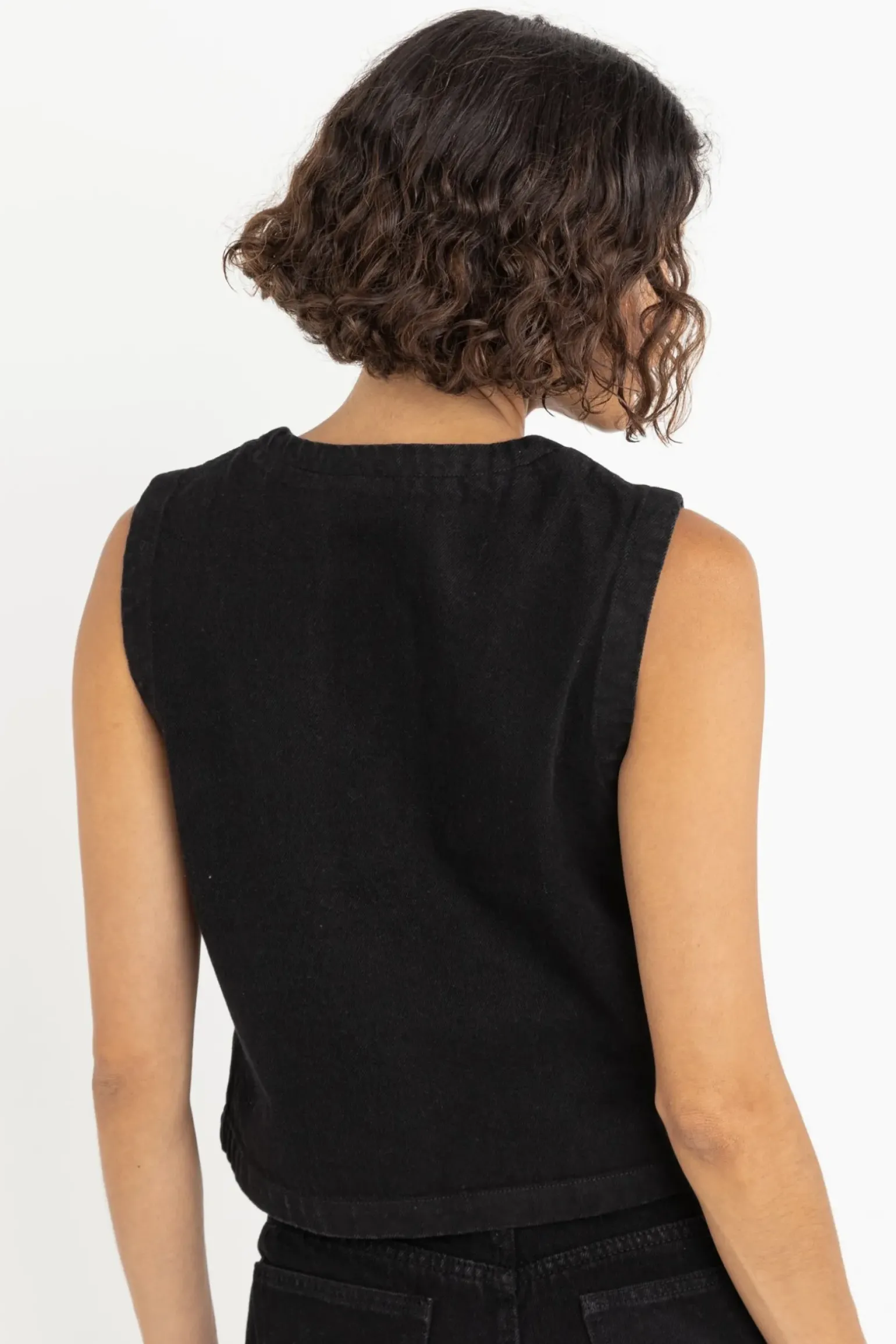 Riley Denim Vest Vintage Black