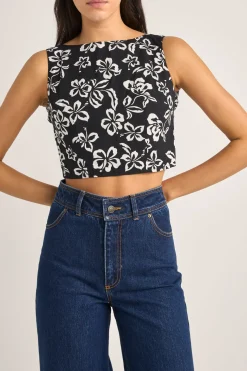 Roselle Tie Back Top Roselle Floral