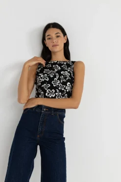 Roselle Tie Back Top Roselle Floral