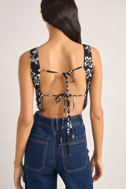 Roselle Tie Back Top Roselle Floral