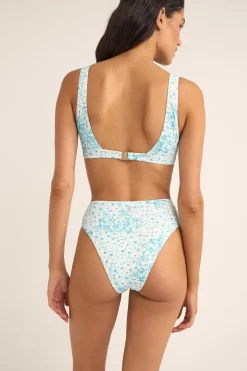 Serenity Floral Hi Waist Pant Blue