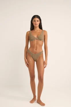 Sol Stripe Hi Cut Pant Black