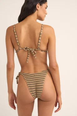 Sol Stripe Slide Tri Top Black