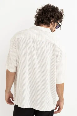 Stripe Exchange Relaxed Ss Shirt Brown