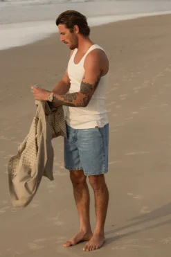 Subtle Distress Short Blue