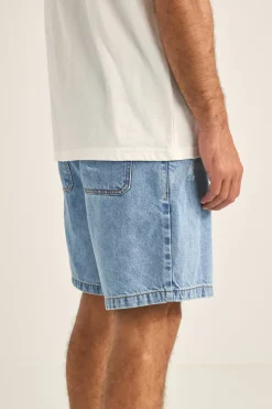 Subtle Distress Short Blue