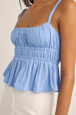 Tyler Baby Doll Top Cornflower
