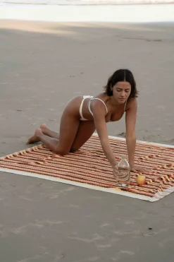 Vacation Beach Blanket Burnt Orange