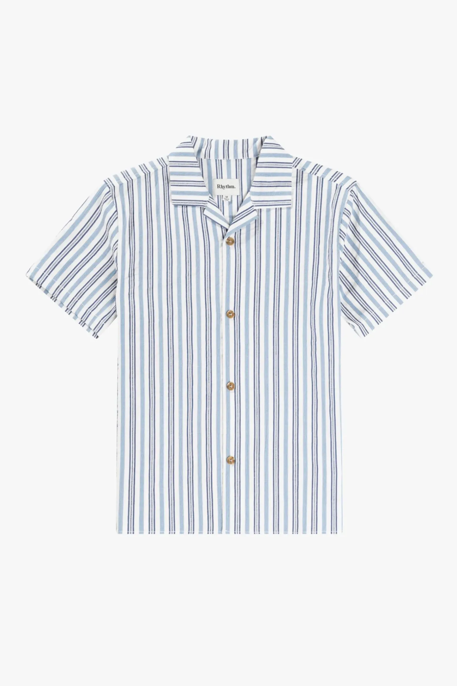 Vacation Stripe Ss Shirt Blue