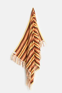 Vacation Stripe Towel Burnt Orange