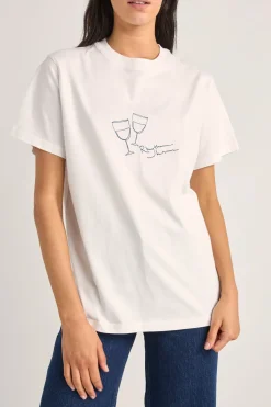 Vino Boyfriend Tee White