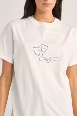 Vino Boyfriend Tee White