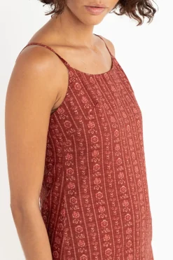 Vintage Floral Mini Dress Burgundy