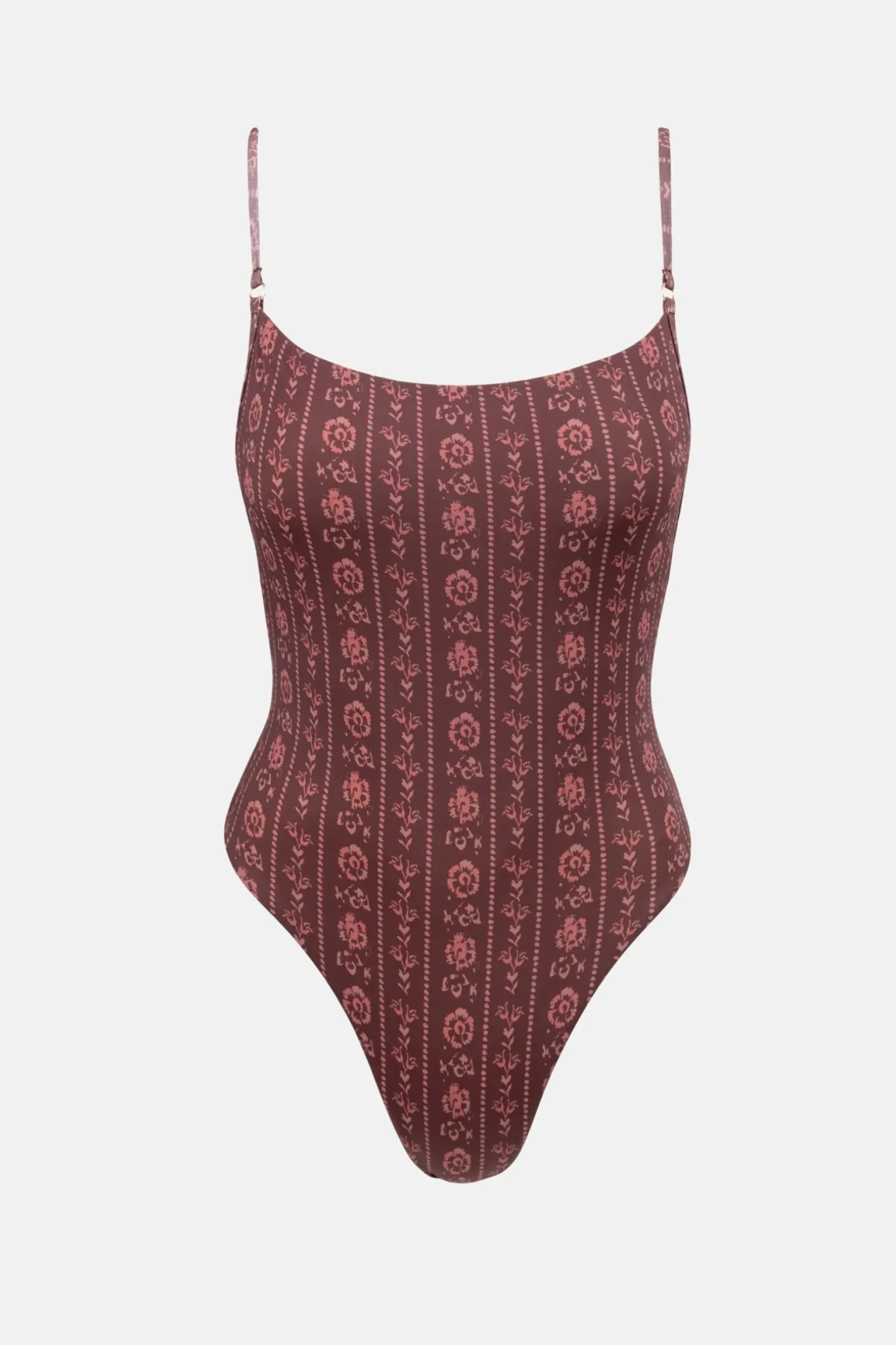 Vintage Floral One Piece Burgundy