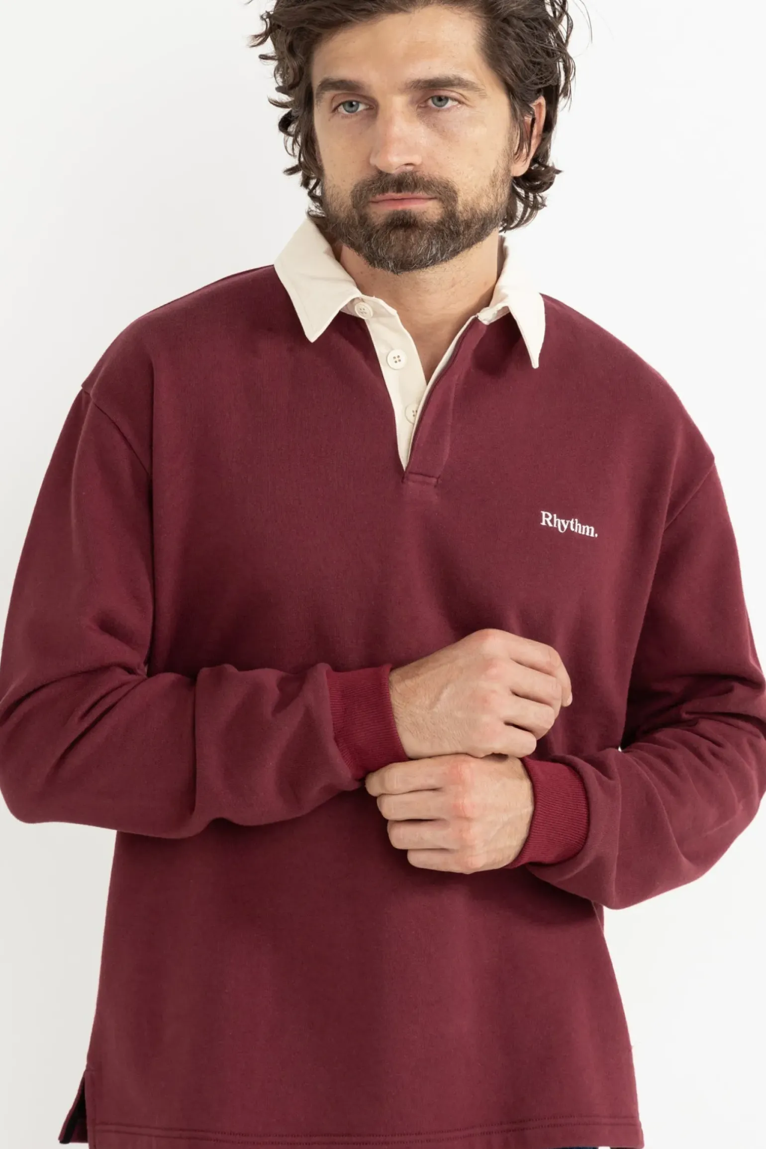 Vintage Rugby Ls Polo Merlot