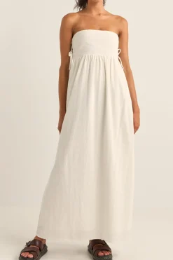 Zali Tie Side Maxi Dress Coconut