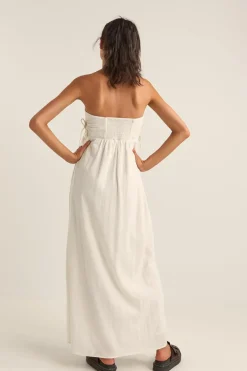 Zali Tie Side Maxi Dress Coconut