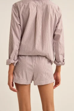 Zephyr Stripe Beach Short Chocolate